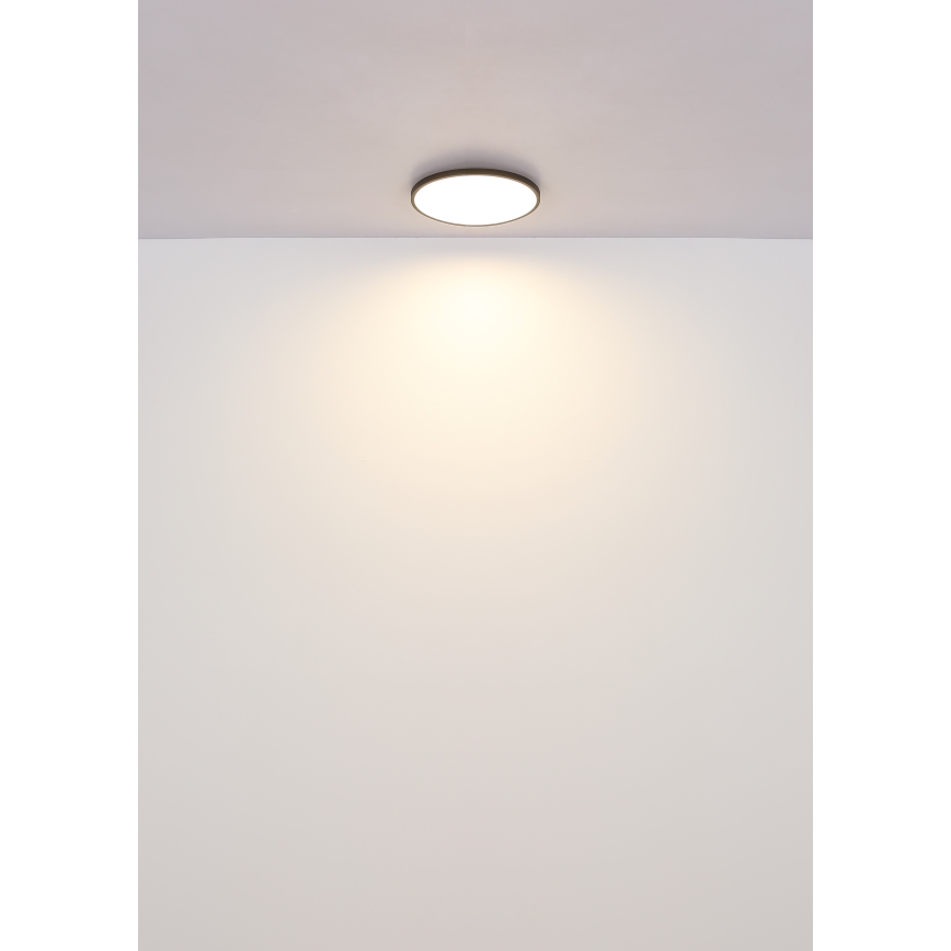 Globo - LED Ceiling light LED/15W/230V 4000K d. 23 cm black