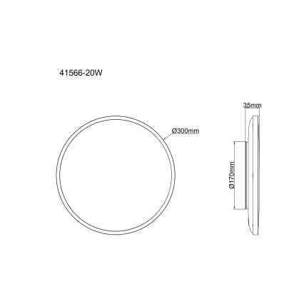 Globo - LED Ceiling Light LED/20W/230V 4000K Ø 30 cm White