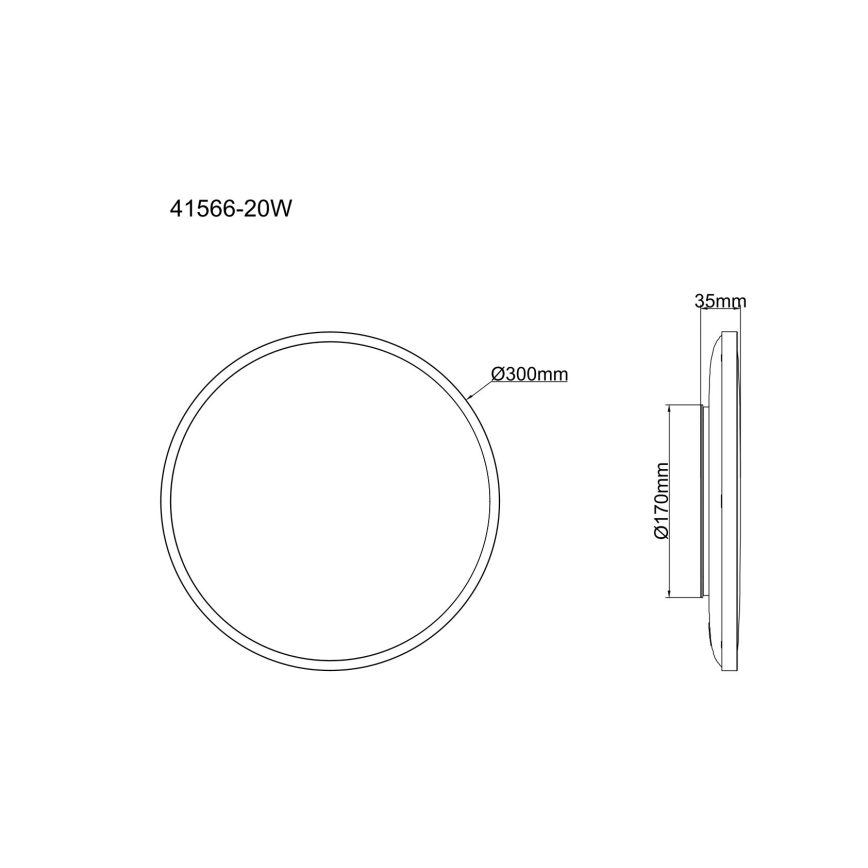 Globo - LED Ceiling Light LED/20W/230V 4000K Ø 30 cm White