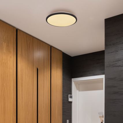 Globo - LED Ceiling light LED/18W/230V 3000K d. 35 cm black