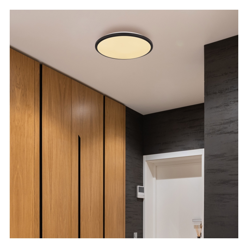 Globo - LED Ceiling light LED/18W/230V 3000K d. 35 cm black