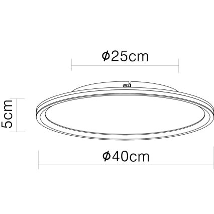 Globo - LED Ceiling light LED/39W/230V d. 40 cm