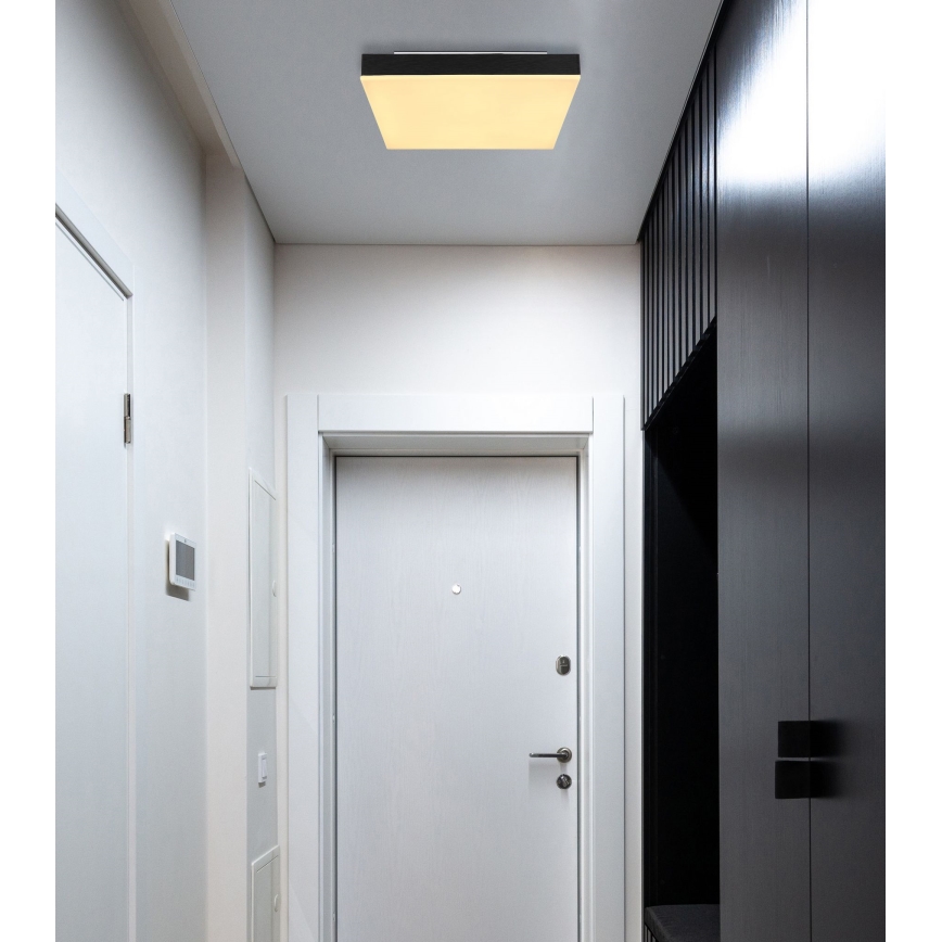 Globo - LED Ceiling light LED/18W/230V 30x30 cm black