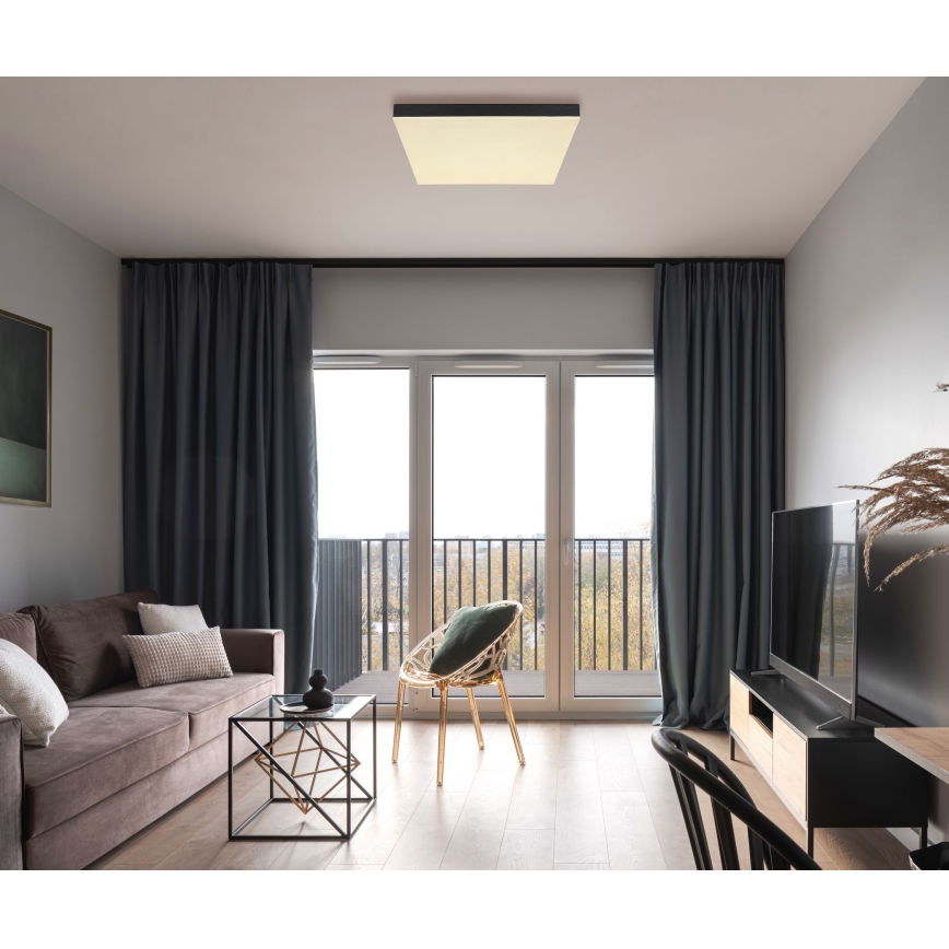 Globo - LED Dimmable ceiling light LED/24W/230V 2700-6500K black + remote control