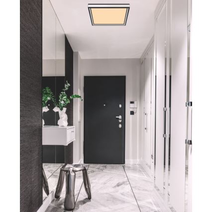 Globo - LED Ceiling light LED/12W/230V 30x30 cm black/white