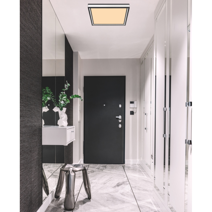 Globo - LED Ceiling light LED/12W/230V 30x30 cm black/white