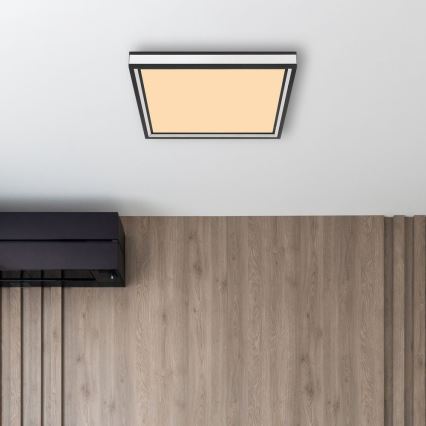 Globo - LED Ceiling light LED/12W/230V 30x30 cm black/white