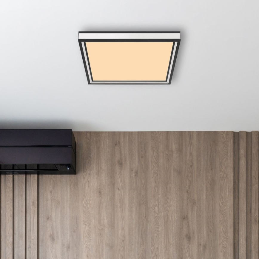 Globo - LED Ceiling light LED/12W/230V 30x30 cm black/white