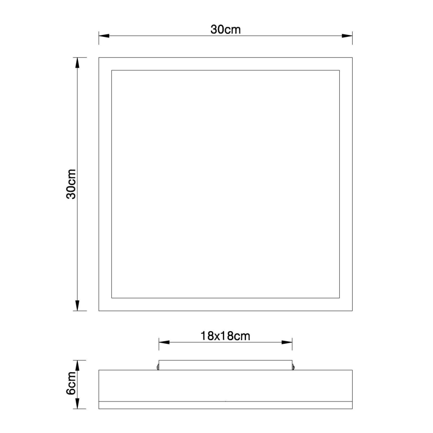 Globo - LED Ceiling light LED/12W/230V 3000K 30x30 cm