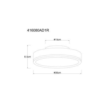 Globo - LED Ceiling light LED/12W/230V 3000K d. 30 cm