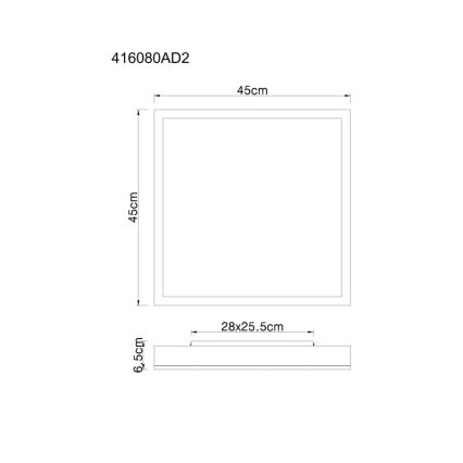 Globo - LED Ceiling light LED/24W/230V 3000K 45x45 cm
