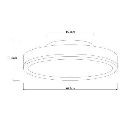 Globo - Dimmable LED Ceiling Light LED/24W/230V 2700-6500K Ø 45 cm + Remote Control