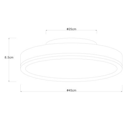 Globo - Dimmable LED Ceiling Light, 24W/230V, 2700-6500K, dia. 45 cm