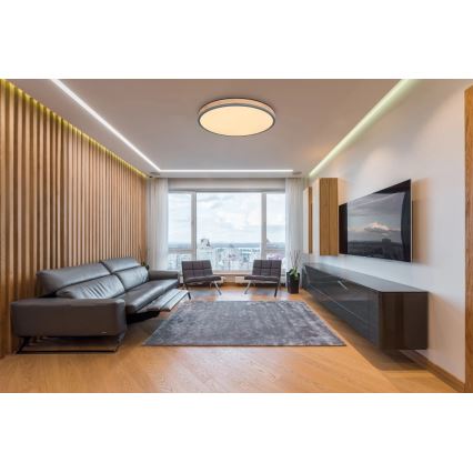 Globo - LED Dimmable ceiling light LED/40W/230V 2700-6500K d. 60 cm + remote control brown/grey