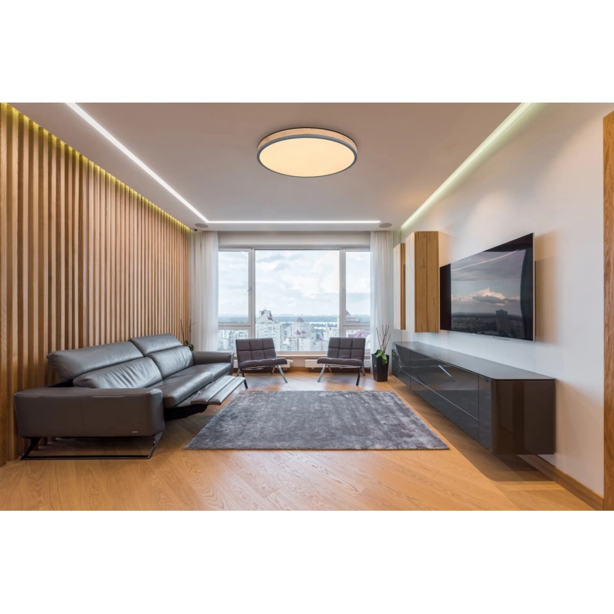Globo - LED Dimmable ceiling light LED/40W/230V 2700-6500K d. 60 cm + remote control brown/grey