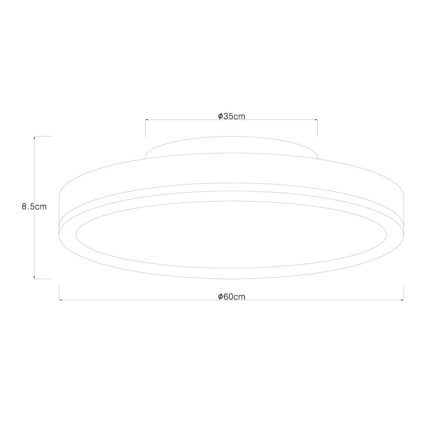 Globo - LED Dimmable ceiling light LED/40W/230V 2700-6500K d. 60 cm + remote control brown/grey
