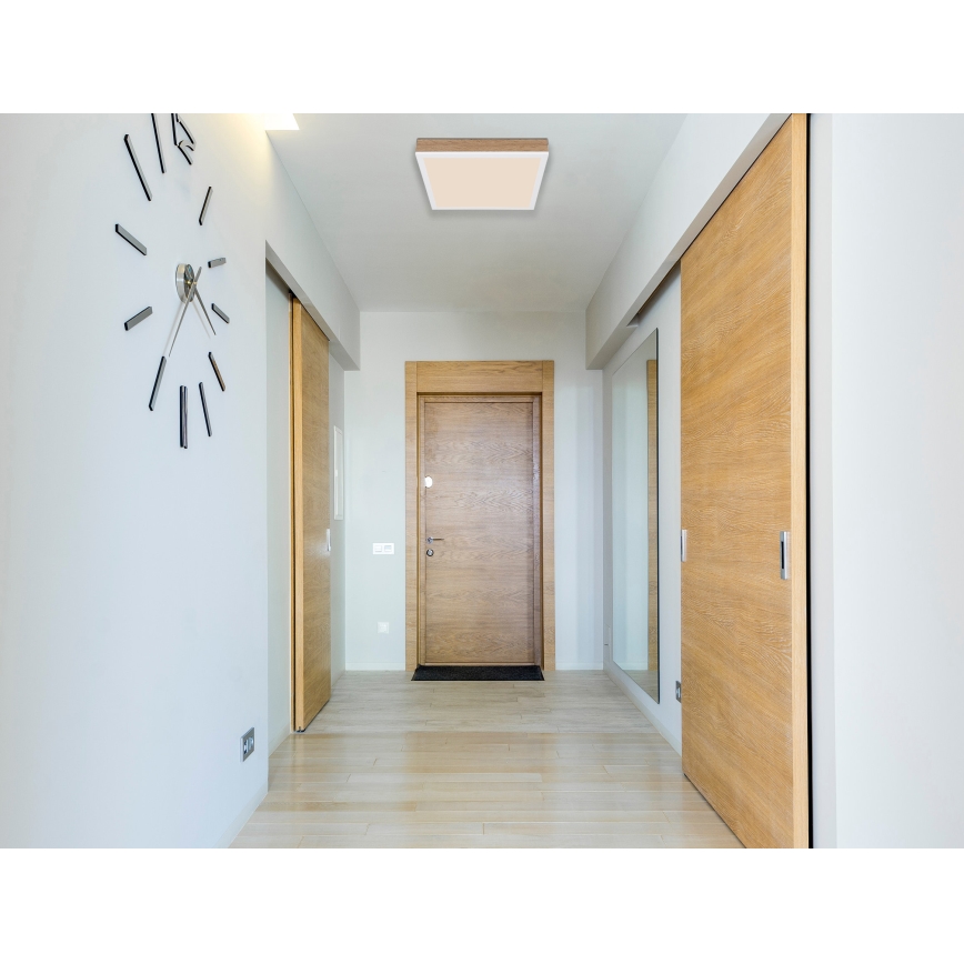 Globo - LED Ceiling light LED/12W/230V 30x30 cm brown