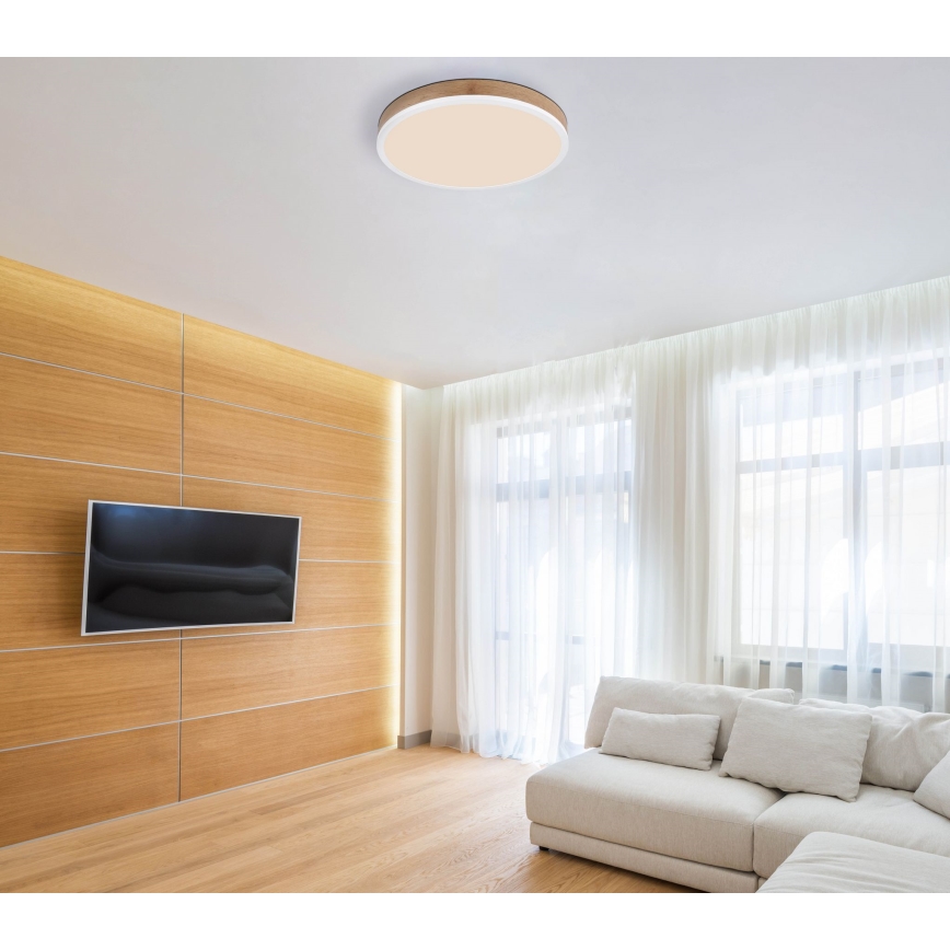 Globo - LED Ceiling light LED/24W/230V d. 45 cm brown