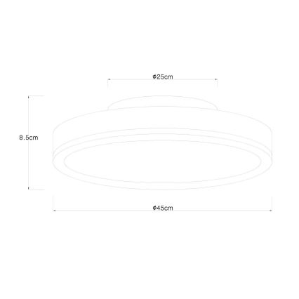 Globo - LED Ceiling light LED/24W/230V d. 45 cm brown