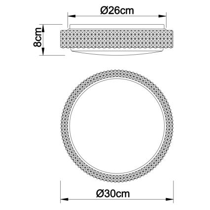 Globo - LED Ceiling light LED/12W/230V 2700/4200/6500K d. 30 cm