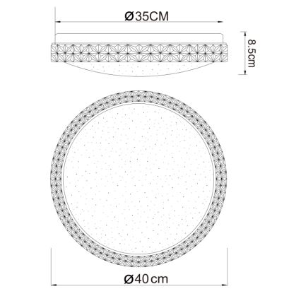 Globo - LED Ceiling light LED/22W/230V 2700/4200/6500K d. 40 cm