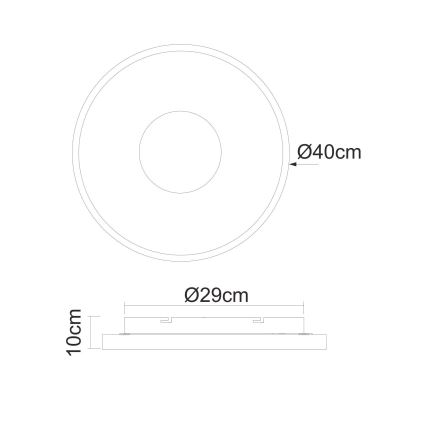 Globo - LED Dimmable ceiling light LED/30W/230V + remote control