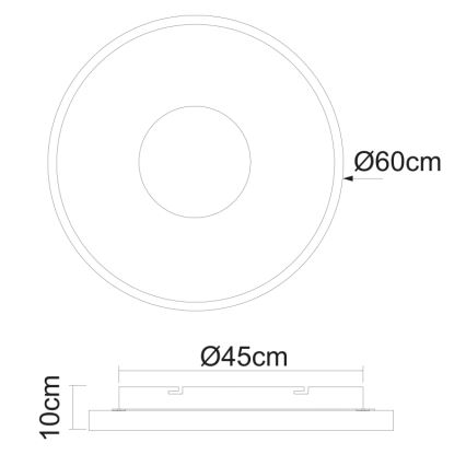 Globo - LED Dimmable ceiling light LED/42W/230V 2700-6000K + remote control
