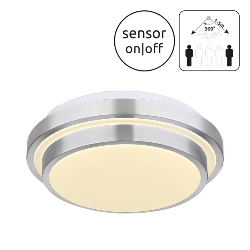 Globo - LED Bathroom ceiling light with a sensor LED/18W/230V IP44