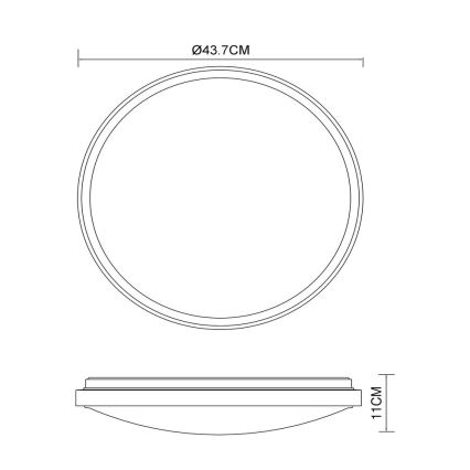 Globo - LED Ceiling light LED/24W/230V 3000/4500/6000K d. 43,7 cm