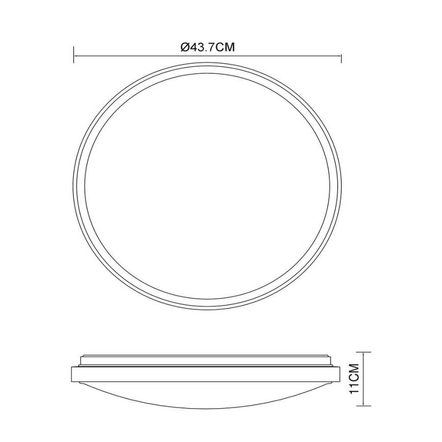 Globo - LED Ceiling light LED/24W/230V 3000/4500/6000K d. 43,7 cm