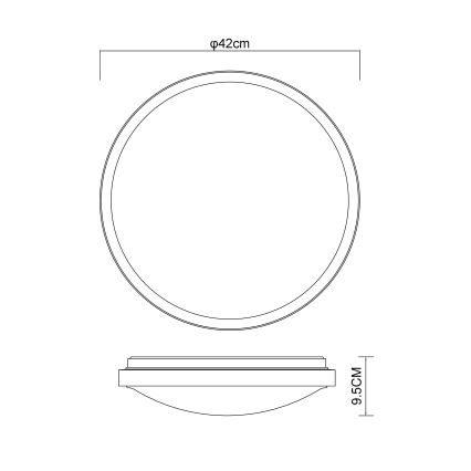 Globo - LED Ceiling light LED/24W/230V 3000/4500/6000K d. 42 cm