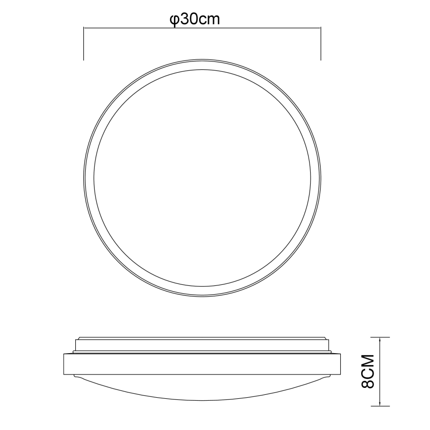Globo - LED Ceiling light LED/12W/230V 3000/4500/6000K d. 30 cm