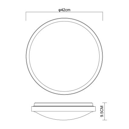 Globo - LED Ceiling light LED/24W/230V 3000/4500/6000K d. 42 cm