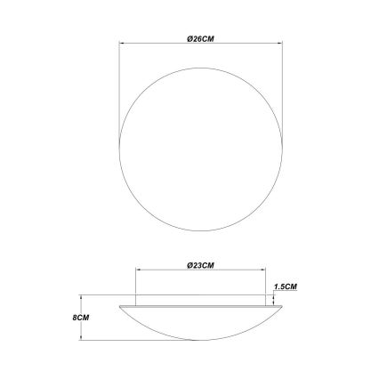 Globo - LED Ceiling Light LED/16W/230V 3000K Ø 26 cm