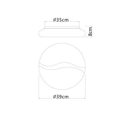 Globo - LED Ceiling light LED/24W/230V 3000/4200/6000K d. 39 cm