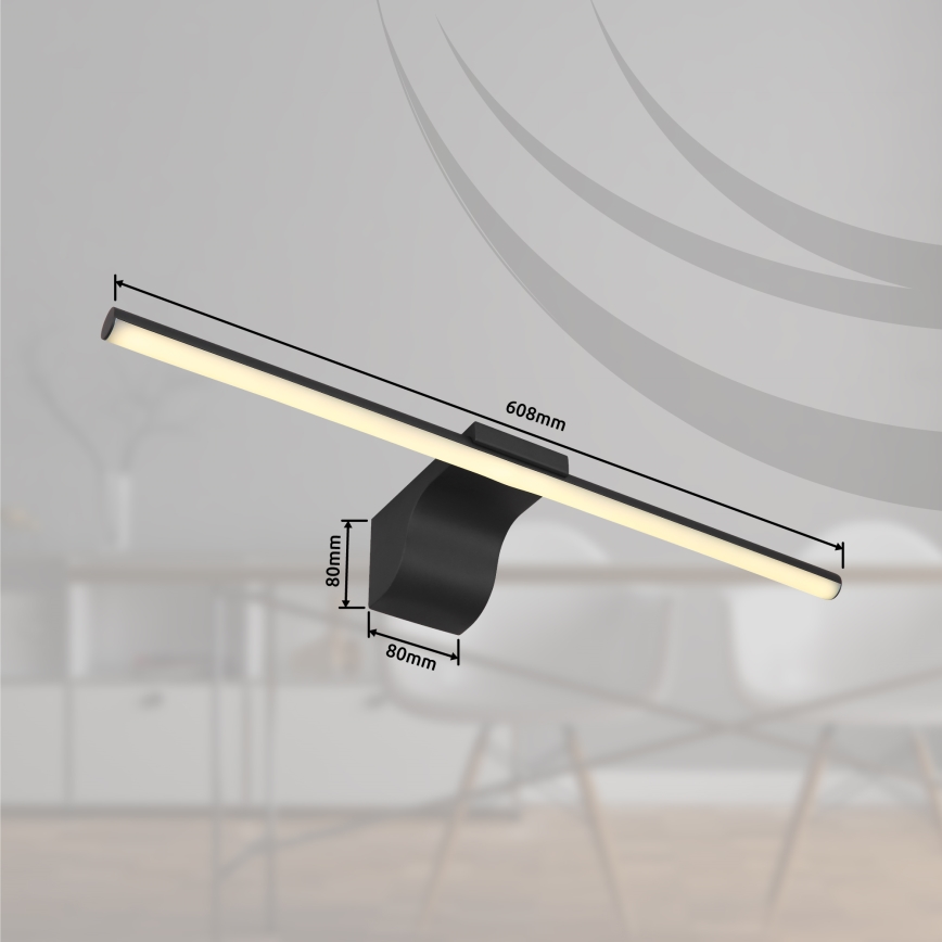 Globo - LED Bathroom mirror lighting LED/10W/230V 60,8 cm IP44 black