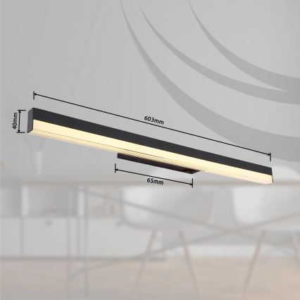 Globo - LED Wall light LED/12W/230V 3000/6000K 60 cm black