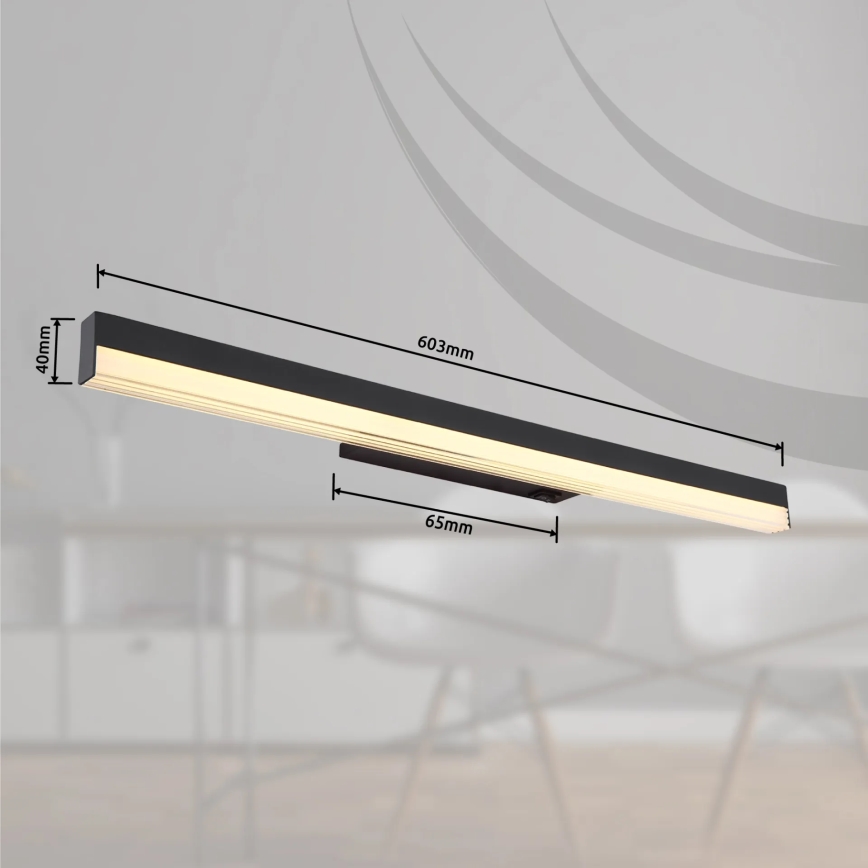 Globo - LED Wall light LED/12W/230V 3000/6000K 60 cm black