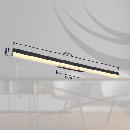 Globo - LED Wall light LED/18W/230V 3000/6000K 80 cm black