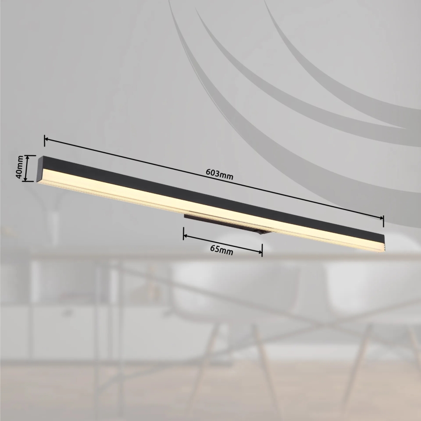 Globo - LED Wall light LED/18W/230V 3000/6000K 80 cm black