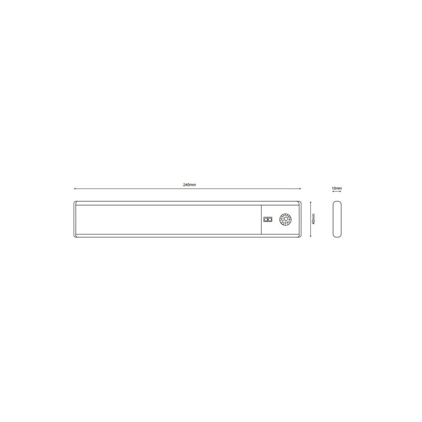 Globo - LED Dimmable rechargeable under kitchen cabinet light LED/1,4W/5V 4000K 1100 mAh 24 cm