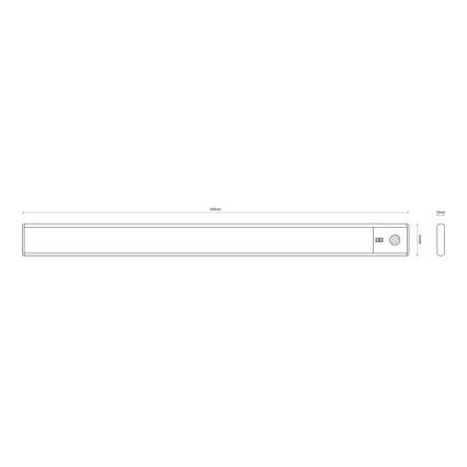 Globo - LED Dimmable rechargeable under kitchen cabinet light LED/2,5W/5V 4000K 1100 mAh 40 cm