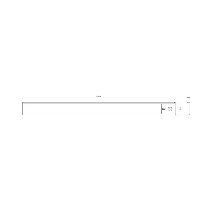 Globo - LED Dimmable rechargeable under kitchen cabinet light LED/2,5W/5V 4000K 1100 mAh 40 cm