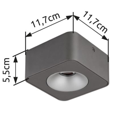 Globo - LED Ceiling light LED/6,5W/230V 11,7x11,7 cm