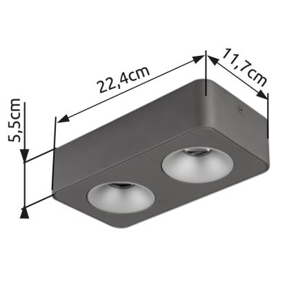 Globo - LED Ceiling light LED/11W/230V 11,7x22,4 cm