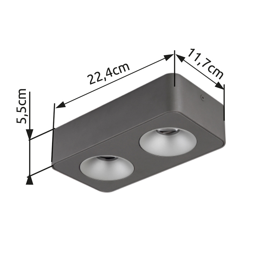 Globo - LED Ceiling light LED/11W/230V 11,7x22,4 cm