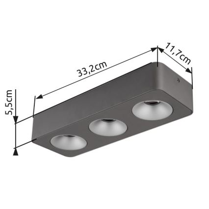 Globo - LED Ceiling light LED/14W/230V 11,7x33,2 cm