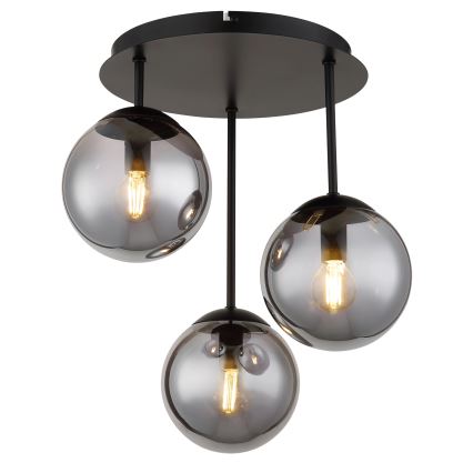 Globo - Surface-mounted chandelier 3xE14/25W/230V black