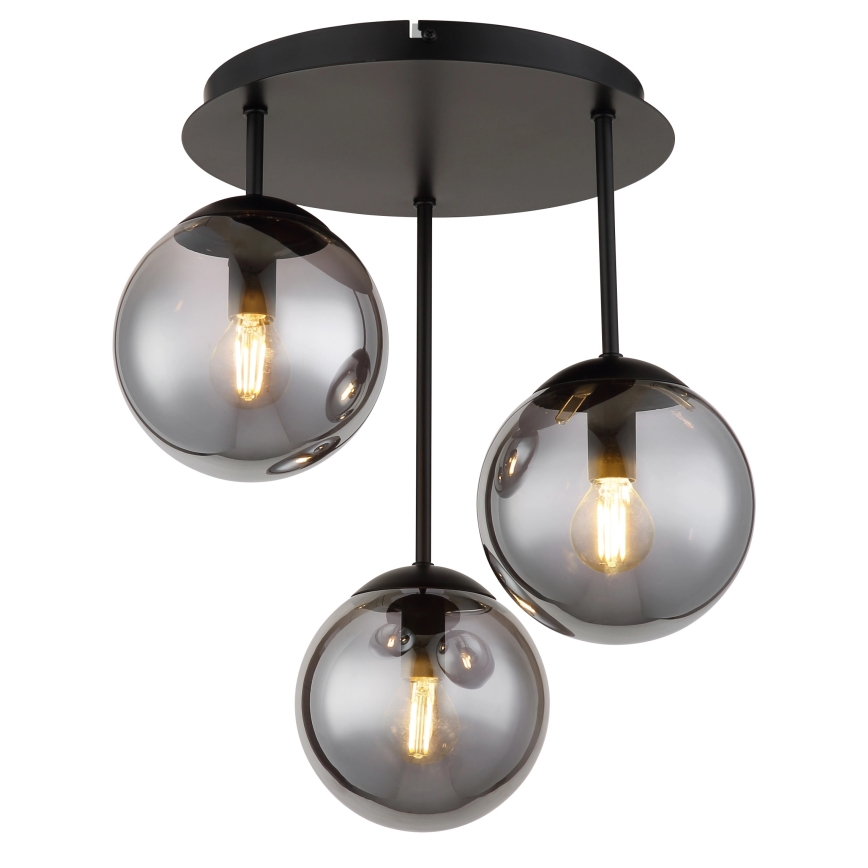 Globo - Surface-mounted chandelier 3xE14/25W/230V black