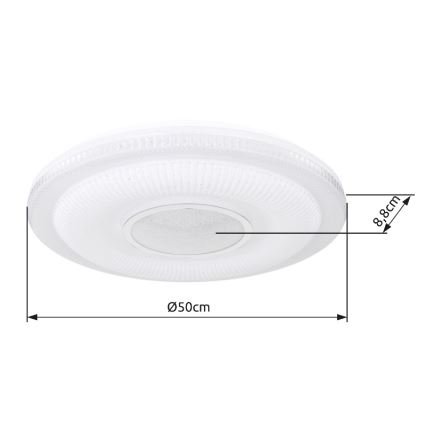 Globo - LED Dimmable ceiling light LED/30W/230V 3000-6500K d. 50 cm white Wi-Fi Tuya + remote control